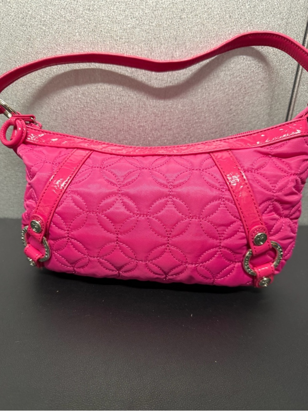 Hot Pink Vera Bradley Quilted Mini Shoulder Bag Y2K